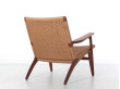 Mid century modern pair of lounge chair CH25 by Hans Wegner