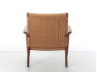 Mid century modern pair of lounge chair CH25 by Hans Wegner