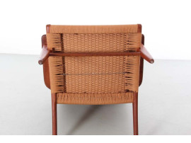 Mid century modern pair of lounge chair CH25 by Hans Wegner