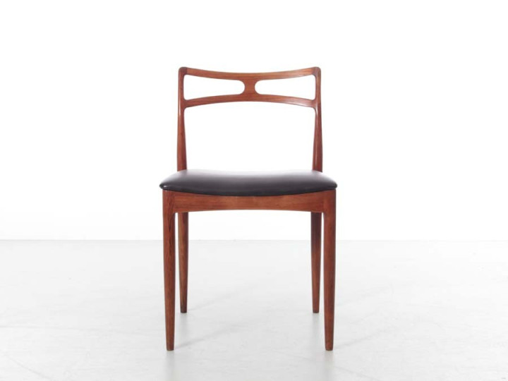 Mid-Century Modern Danish  set  of 6 dining chairs in Rio rosewood  by Johannes Andersen