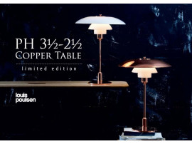 Lampe de table scandinavian en cuivre. Limited Edition de 2014