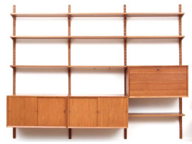 Mid century modern scandinavian wall system Cado in teak