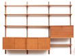 Mid century modern scandinavian wall system Cado in teak