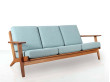 Mid-Century  modern scandinavian 3 seat sofa model GE 290 by Hans Wegner