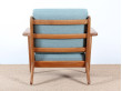 paire de fauteuils scandinaves modèle GE 390 de Hans Wegner pour Getama