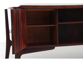 Grand bureau scandinave en palissandre de Rio