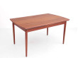 Table de repas scandinave extensible en teck 4/8 pers.