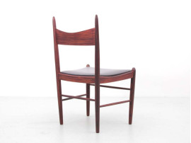 Mid-Century  modern scandinavian set of 6 dining chairs in Rio rosewood by H. Vestervig Eriksen