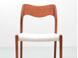 Mid-Century  modern scandinavian set of 6 teak dining chairs model 71 by Niels O. Møller