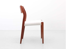 Mid-Century  modern scandinavian set of 6 teak dining chairs model 71 by Niels O. Møller