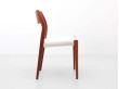 Mid-Century  modern scandinavian set of 6 teak dining chairs model 71 by Niels O. Møller