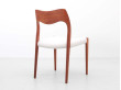 Mid-Century  modern scandinavian set of 6 teak dining chairs model 71 by Niels O. Møller