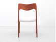 Mid-Century  modern scandinavian set of 6 teak dining chairs model 71 by Niels O. Møller