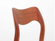 Mid-Century  modern scandinavian set of 6 teak dining chairs model 71 by Niels O. Møller