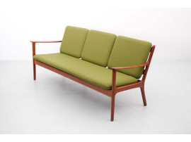 Mid-Century  modern scandinavian PJ112 sofa 3 seats by Ole Wanscher