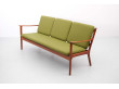 Banquette scandinave 3 places en acajou blond modeèle PJ112