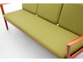 Banquette scandinave 3 places en acajou blond modeèle PJ112