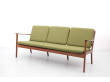 Banquette scandinave 3 places en acajou blond modeèle PJ112