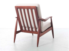 Mid-Century  modern scandinavian pair of lounge chair in teak