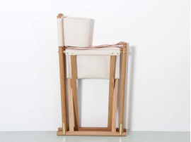 Mid-Century  modern scandinavian chair Folding MK16 by Mogens Koch. New product. Fabric