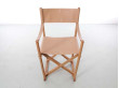 Mid-Century  modern scandinavian chair Folding MK16 by Mogens Koch. New product. Leather