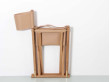 Mid-Century  modern scandinavian chair Folding MK16 by Mogens Koch. New product. Leather