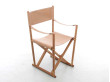 Mid-Century  modern scandinavian chair Folding MK16 by Mogens Koch. New product. Leather