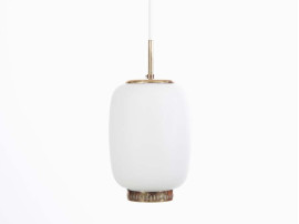 Paire de suspension scandinave en opale modèle Mandalay  P715