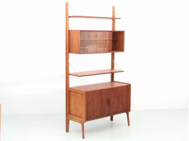 Mid century modern scandinavian free standing shelves in teck