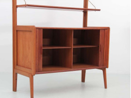 Mid century modern scandinavian free standing shelves in teck