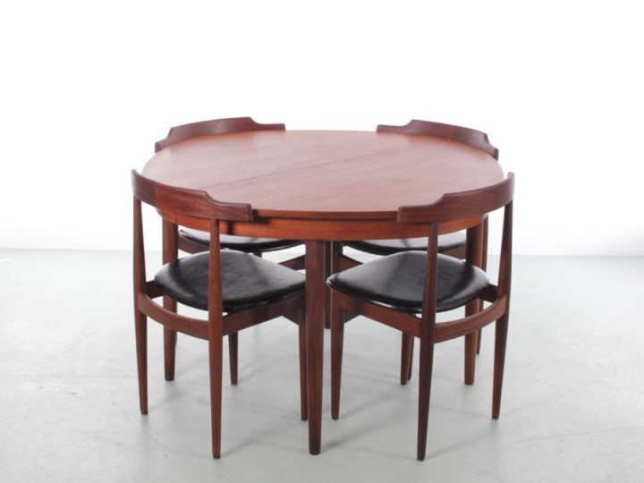 Mid-Century Modern dining set by Hans Olsen for Frem Rojle.