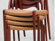 Mid-Century  modern scandinavian set of 4 chairs model 71 by Niels Møller