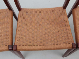 Mid-Century  modern scandinavian set of 4 chairs model 71 by Niels Møller