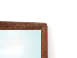 Grand miroir scandinave horizontal en palissandre de Rio