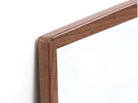 Grand miroir scandinave horizontal en palissandre de Rio