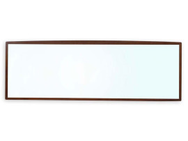 Grand miroir scandinave horizontal en palissandre de Rio