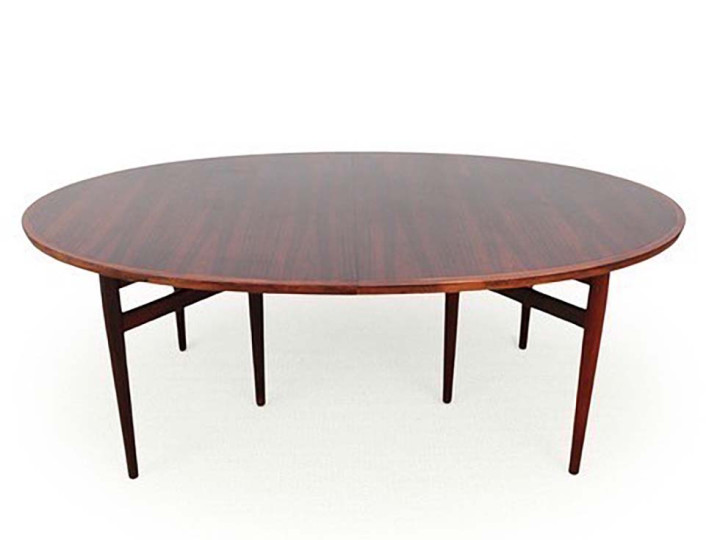 Grande table de repas scandinave en palissandre de Rio 8 à 10 pers