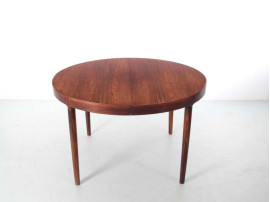 Table de repas scandinave ronde en palissandre de Rio 6/10 pers.