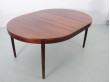 Table de repas scandinave ronde en palissandre de Rio 6/10 pers.