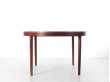 Table de repas scandinave ronde en palissandre de Rio 6/10 pers.