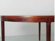 Table de repas scandinave ronde en palissandre de Rio 6/10 pers.