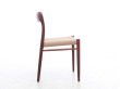 Mid-Century  modern scandinavian set of 6 teak dining chairs model 75 by Niels O. Møller