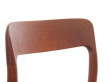 Mid-Century  modern scandinavian set of 6 teak dining chairs model 75 by Niels O. Møller