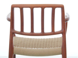 Mid-Century  modern scandinavian set of 4 teak armchairs model 66 by Niels O. Møller