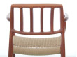 Mid-Century  modern scandinavian set of 4 teak armchairs model 66 by Niels O. Møller