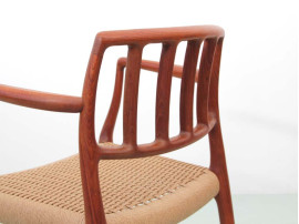 Mid-Century  modern scandinavian set of 4 teak armchairs model 66 by Niels O. Møller