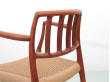 Mid-Century  modern scandinavian set of 4 teak armchairs model 66 by Niels O. Møller