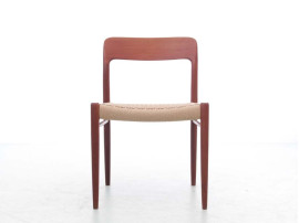 Mid-Century  modern scandinavian set of 4 teak dining chairs model 75 by Niels O. Møller