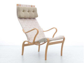 Mid-Century modern scandinavian pair of lounge chair Miranda by Bruno Mathsson