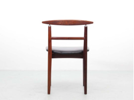 Mid-Century  modern scandinavian set of 4  chairs in rosewood model 465  by Helge Sibast